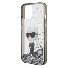 Karl Lagerfeld Kryt Karl Lagerfeld KLHCP15SLKKNSK Apple iPhone 15 hardcase Liquid Glitter Ikonik transparent