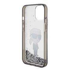 Karl Lagerfeld Kryt Karl Lagerfeld KLHCP15SLKKNSK Apple iPhone 15 hardcase Liquid Glitter Ikonik transparent