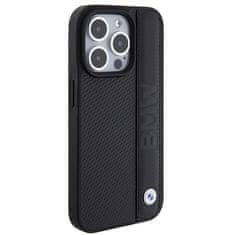 MobilPouzdra.cz Kryt BMW BMHCP15X22RDPK Apple iPhone 15 Pro Max hardcase Leather Textured & Stripe black