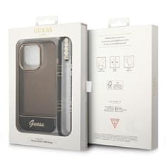 Guess Kryt Guess GUHCP14XHGCOHK Apple iPhone 14 Pro Max black hardcase Translucent Pearl Strap