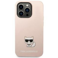 Karl Lagerfeld Kryt Karl Lagerfeld KLHCP14XSLCTPI Apple iPhone 14 Pro Max hardcase light pink Silicone Choupette Body