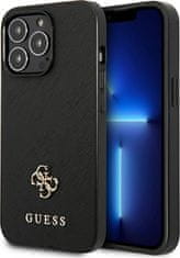 Guess Kryt Guess GUHCP13LPS4MK Apple iPhone 13 Pro black hardcase Saffiano 4G Small Metal Logo