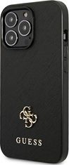 Guess Kryt Guess GUHCP13LPS4MK Apple iPhone 13 Pro black hardcase Saffiano 4G Small Metal Logo