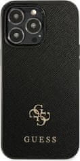 Guess Kryt Guess GUHCP13LPS4MK Apple iPhone 13 Pro black hardcase Saffiano 4G Small Metal Logo