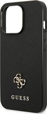 Guess Kryt Guess GUHCP13LPS4MK Apple iPhone 13 Pro black hardcase Saffiano 4G Small Metal Logo