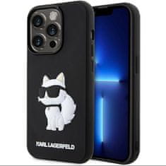 Karl Lagerfeld Kryt Karl Lagerfeld KLHCP14L3DRKHNK Apple iPhone 14 Pro black hardcase Rubber Choupette 3D