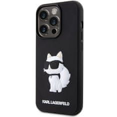 Karl Lagerfeld Kryt Karl Lagerfeld KLHCP14L3DRKHNK Apple iPhone 14 Pro black hardcase Rubber Choupette 3D