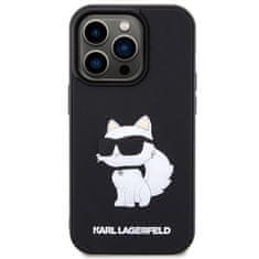 Karl Lagerfeld Kryt Karl Lagerfeld KLHCP14L3DRKHNK Apple iPhone 14 Pro black hardcase Rubber Choupette 3D