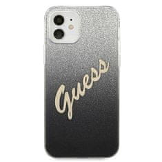 Guess Kryt Guess GUHCP12SPCUGLSBK Apple iPhone 12 mini black hardcase Glitter Gradient Script