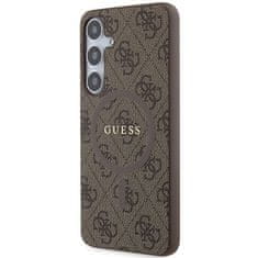 Guess Kryt Guess GUHMS24MG4GFRW Samsung Galaxy S24+ Plus hardcase 4G Collection Leather Metal Logo MagSafe brown