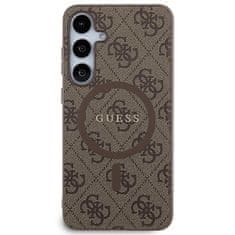 Guess Kryt Guess GUHMS24MG4GFRW Samsung Galaxy S24+ Plus hardcase 4G Collection Leather Metal Logo MagSafe brown