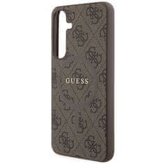 Guess Kryt Guess GUHMS24MG4GFRW Samsung Galaxy S24+ Plus hardcase 4G Collection Leather Metal Logo MagSafe brown