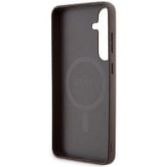 Guess Kryt Guess GUHMS24MG4GFRW Samsung Galaxy S24+ Plus hardcase 4G Collection Leather Metal Logo MagSafe brown