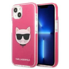 Karl Lagerfeld Kryt Karl Lagerfeld KLHCP13MTPECPI Apple iPhone 13 hardcase fuschia Choupette Head