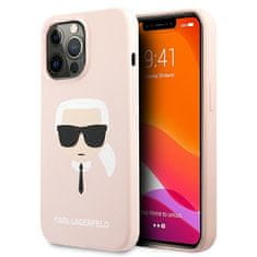 Karl Lagerfeld Kryt Karl Lagerfeld KLHCP13LSLKHLP Apple iPhone 13 Pro light pink hardcase Silicone Karl`s Head