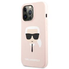 Karl Lagerfeld Kryt Karl Lagerfeld KLHCP13LSLKHLP Apple iPhone 13 Pro light pink hardcase Silicone Karl`s Head