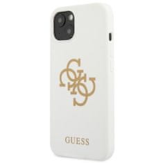 Guess Kryt Guess GUHCP13SLS4GGWH Apple iPhone 13 mini white hard case Silicone 4G Logo