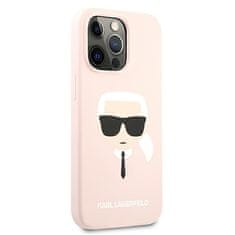 Karl Lagerfeld Kryt Karl Lagerfeld KLHCP13LSLKHLP Apple iPhone 13 Pro light pink hardcase Silicone Karl`s Head