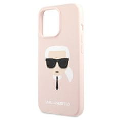 Karl Lagerfeld Kryt Karl Lagerfeld KLHCP13LSLKHLP Apple iPhone 13 Pro light pink hardcase Silicone Karl`s Head