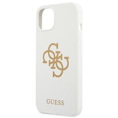 Guess Kryt Guess GUHCP13SLS4GGWH Apple iPhone 13 mini white hard case Silicone 4G Logo