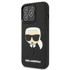 Karl Lagerfeld Kryt Karl Lagerfeld KLHCP13LKH3DBK Apple iPhone 13 Pro black hardcase 3D Rubber Karl`s Head