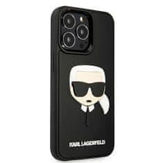 Karl Lagerfeld Kryt Karl Lagerfeld KLHCP13LKH3DBK Apple iPhone 13 Pro black hardcase 3D Rubber Karl`s Head