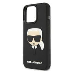 Karl Lagerfeld Kryt Karl Lagerfeld KLHCP13LKH3DBK Apple iPhone 13 Pro black hardcase 3D Rubber Karl`s Head