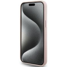 Karl Lagerfeld Kryt Karl Lagerfeld KLHCP15LSMHCNPP Apple iPhone 15 Pro Silicone Choupette Metal Pin pink