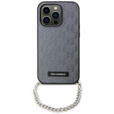 Karl Lagerfeld Kryt Karl Lagerfeld KLHCP14SSACKLHPG iPhone 14 6.1" srebrny/silver hardcase Saffiano Monogram Chain