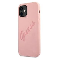 Guess Kryt Guess GUHCP12SLSVSPI Apple iPhone 12 mini pink hardcase Script Vintage