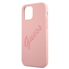 Guess Kryt Guess GUHCP12SLSVSPI Apple iPhone 12 mini pink hardcase Script Vintage