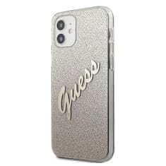 Guess Kryt Guess GUHCP12SPCUGLSGO Apple iPhone 12 mini gold hardcase Glitter Gradient Script