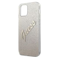 Guess Kryt Guess GUHCP12SPCUGLSGO Apple iPhone 12 mini gold hardcase Glitter Gradient Script