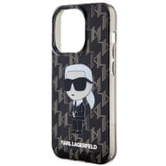 Karl Lagerfeld Kryt Karl Lagerfeld KLHCP15LHNKMKLK Apple iPhone 15 Pro hardcase Monogram Ikonik transparent