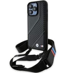 MobilPouzdra.cz Kryt BMW BMHCP15X23PSCCK Apple iPhone 15 Pro Max hardcase M Edition Carbon Stripe & Strap black