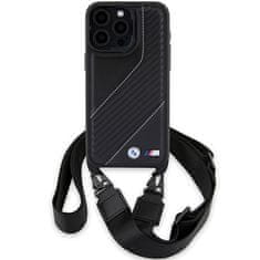 MobilPouzdra.cz Kryt BMW BMHCP15X23PSCCK Apple iPhone 15 Pro Max hardcase M Edition Carbon Stripe & Strap black