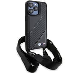 MobilPouzdra.cz Kryt BMW BMHCP15X23PSCCK Apple iPhone 15 Pro Max hardcase M Edition Carbon Stripe & Strap black