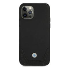 MobilPouzdra.cz Kryt BMW BMHCP12MRSWPK Apple iPhone 12/12 Pro black hardcase Leather Perforate