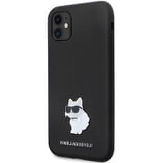 Karl Lagerfeld Kryt Karl Lagerfeld KLHCN61SMHCNPK iPhone 11/XR hardcase Silicone C Metal Pin black