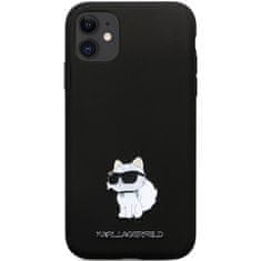 Karl Lagerfeld Kryt Karl Lagerfeld KLHCN61SMHCNPK iPhone 11/XR hardcase Silicone C Metal Pin black