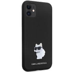 Karl Lagerfeld Kryt Karl Lagerfeld KLHCN61SMHCNPK iPhone 11/XR hardcase Silicone C Metal Pin black