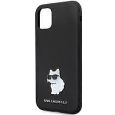 Karl Lagerfeld Kryt Karl Lagerfeld KLHCN61SMHCNPK iPhone 11/XR hardcase Silicone C Metal Pin black