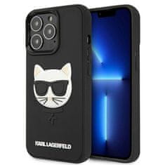 Karl Lagerfeld Kryt Karl Lagerfeld KLHCP13LCH3DBK Apple iPhone 13 Pro black hardcase 3D Rubber Choupette