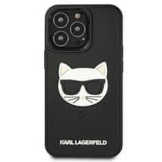 Karl Lagerfeld Kryt Karl Lagerfeld KLHCP13LCH3DBK Apple iPhone 13 Pro black hardcase 3D Rubber Choupette