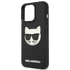 Karl Lagerfeld Kryt Karl Lagerfeld KLHCP13LCH3DBK Apple iPhone 13 Pro black hardcase 3D Rubber Choupette