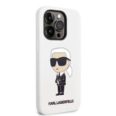 Karl Lagerfeld Kryt Karl Lagerfeld KLHCP14LSNIKBCH Apple iPhone 14 Pro hardcase white Silicone Ikonik