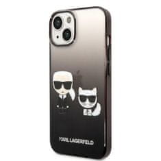 Karl Lagerfeld Kryt Karl Lagerfeld KLHCP14MTGKCK Apple iPhone 14 Plus / 15 Plus hardcase black Gradient Ikonik Karl & Choupette