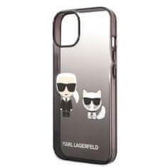 Karl Lagerfeld Kryt Karl Lagerfeld KLHCP14MTGKCK Apple iPhone 14 Plus / 15 Plus hardcase black Gradient Ikonik Karl & Choupette