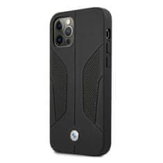 MobilPouzdra.cz Kryt BMW BMHCP12MRSCSK Apple iPhone 12/12 Pro black hardcase Leather Perforate Sides