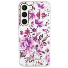 Guess Kryt Guess GUHCS23MHCFWST Samsung Galaxy S23+ Plus white hardcase Flower Collection